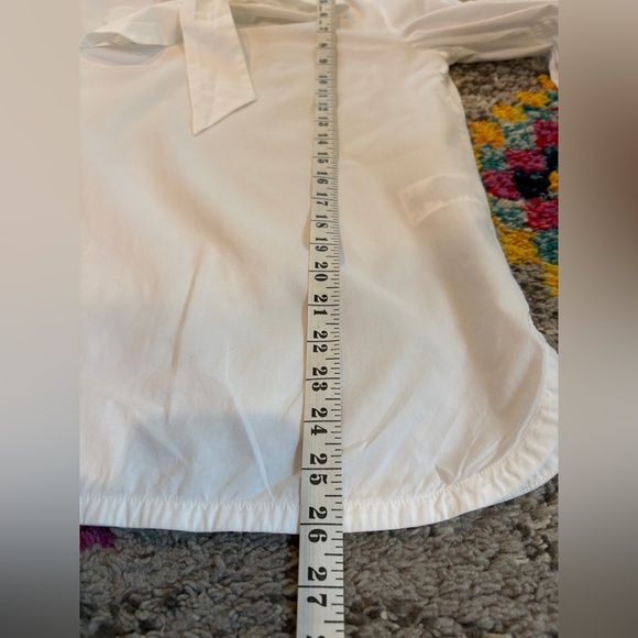 Brooks Brothers cotton stretch 3/4 sleeve pullover blouse with neck tie/bow - Picture 9 of 9